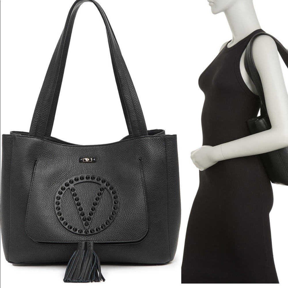 Valentino by Mario Valentino Estelle Rock Leather Satchel.